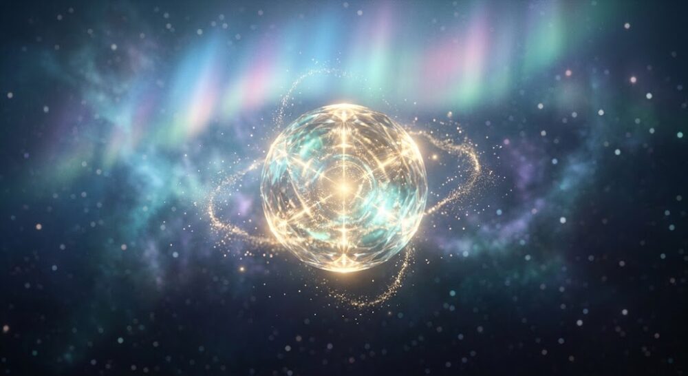 神様の奇跡が起こるの唱え方と効果がないと感じる時の数え方を象徴する、神秘的に輝く光の球体と星空のイラスト