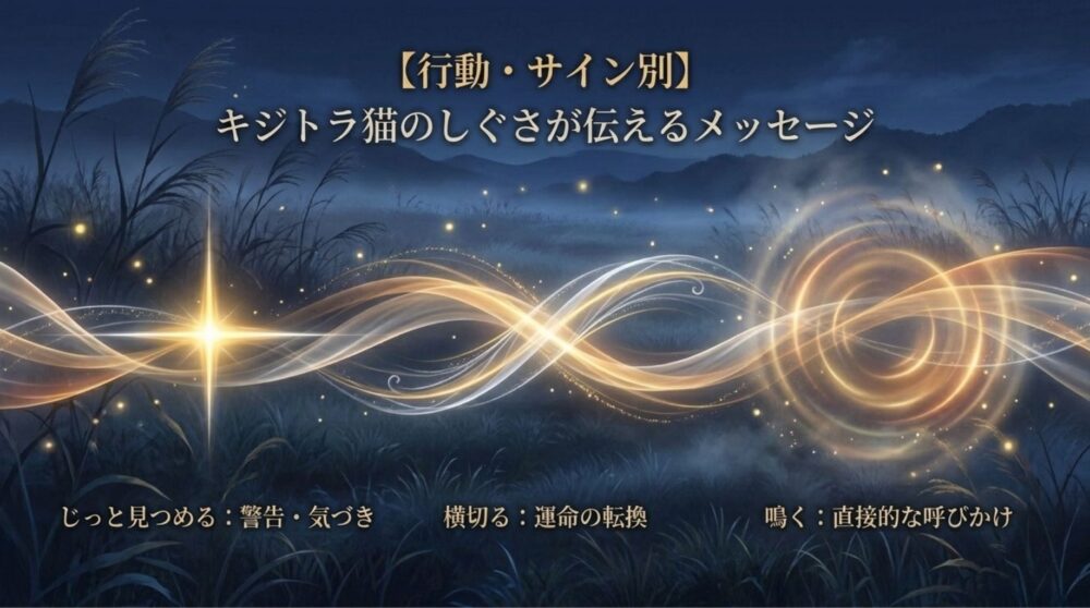 キジトラ猫　スピリチュアル　しぐさ
